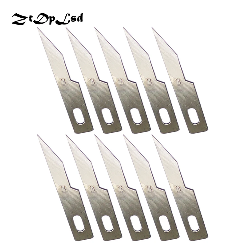

ZtDpLsd 10Pcs #03 Scalpel Cutting Engraving Craft Sculpture Knife Wood Carving Graver Mobile phone Repair DIY Tool PCB Repair