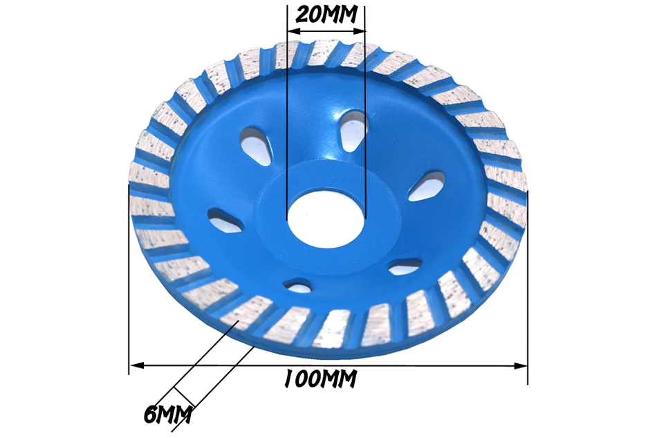 100 мм Сегментированная турбо чашка шлифовальный круг шлифовка в форме чаши чашка бетон гранит камень Керамика инструменты