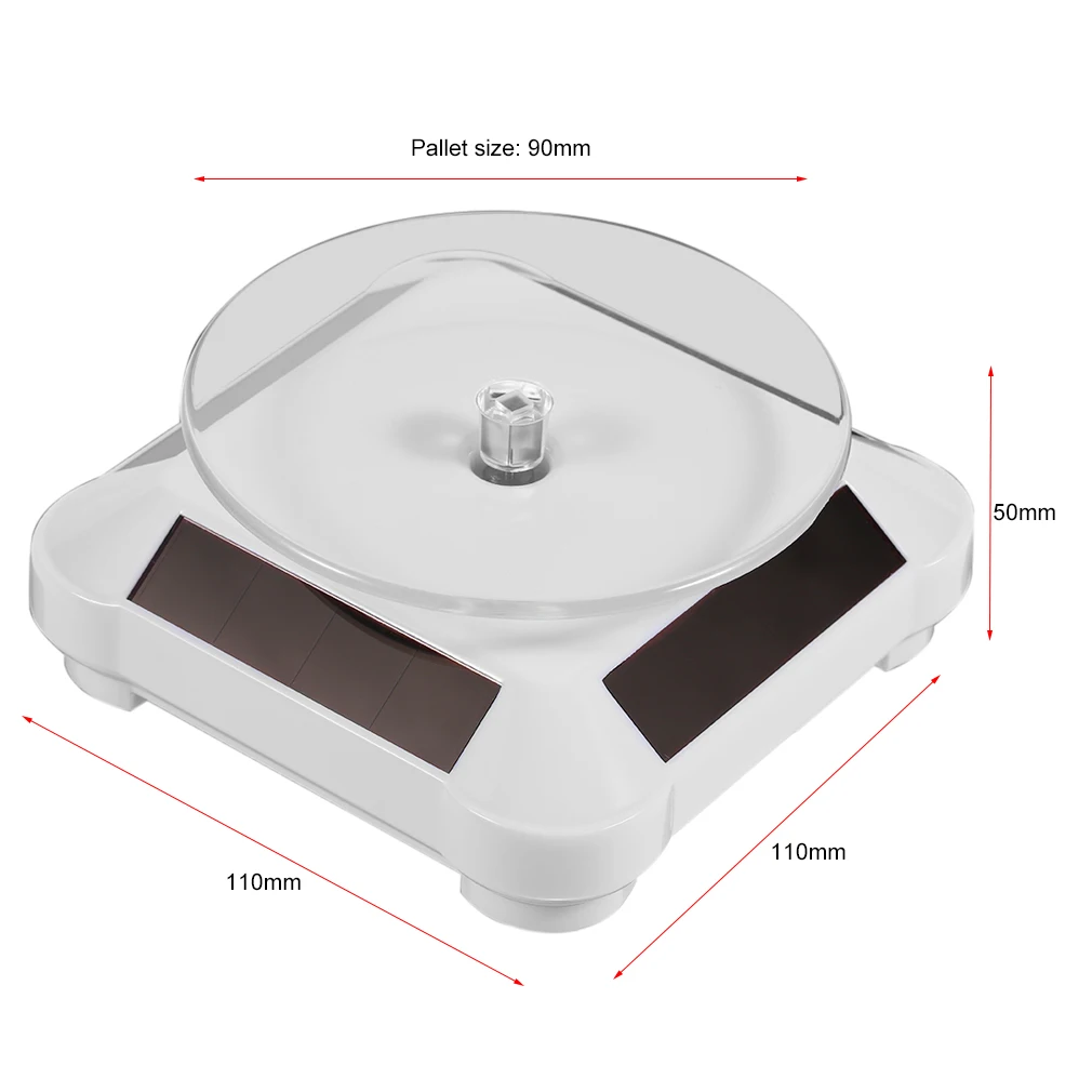110*110*50 мм Солнечная Витрина автоматический вращающийся стенд 360 поворотный стол для ожерелья Браслет Часы Дисплей для дропшиппинг