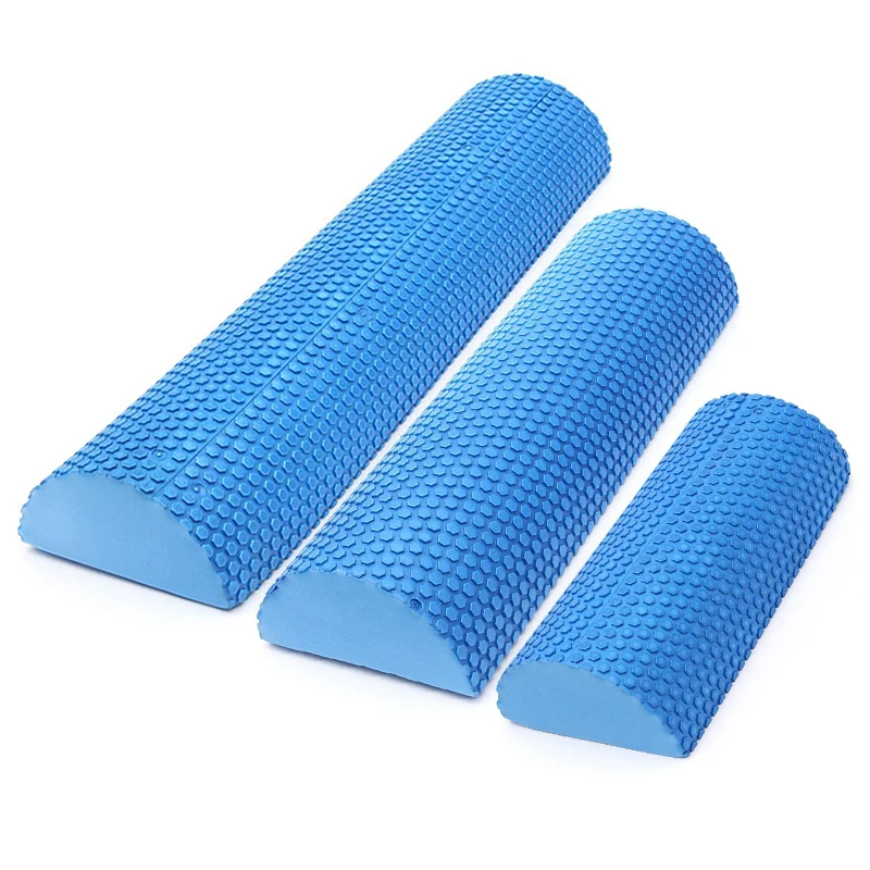 Горячая Распродажа Blue Yoga Blocks EVA пенный валик для йоги пилатеса Fitness Half круглый