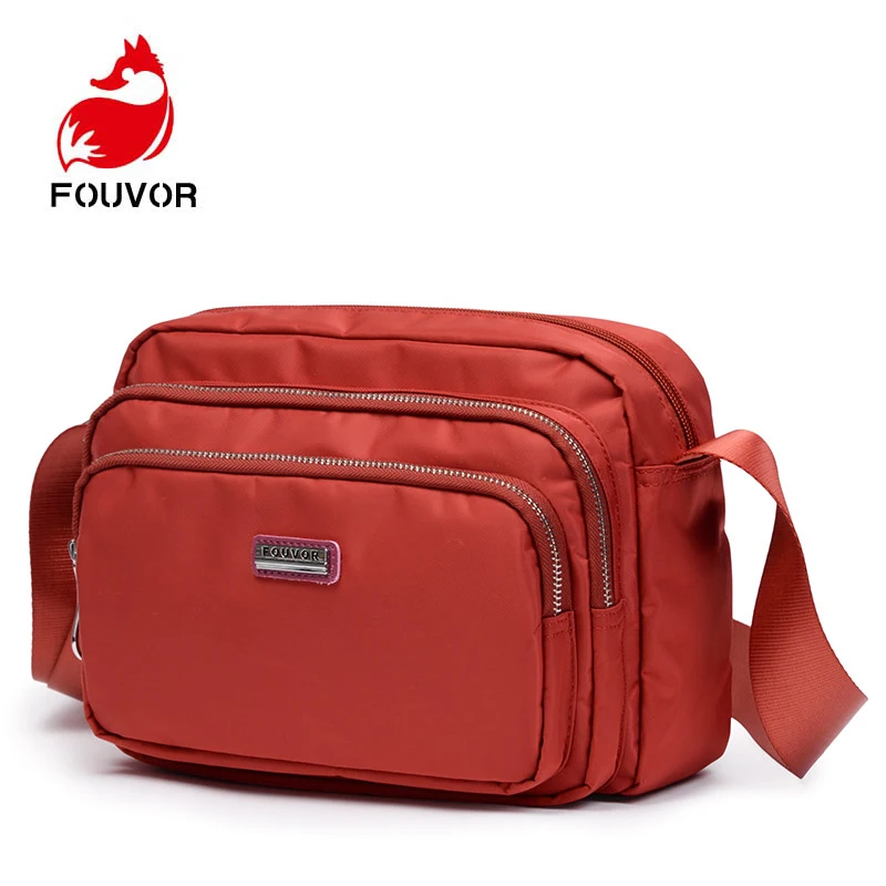 

Fouvor Original Women's Messenger Bags Multi Zipper Pocket Women Small Shoulder Crossbody Bag Ladies Satchel Cellphone Pouch