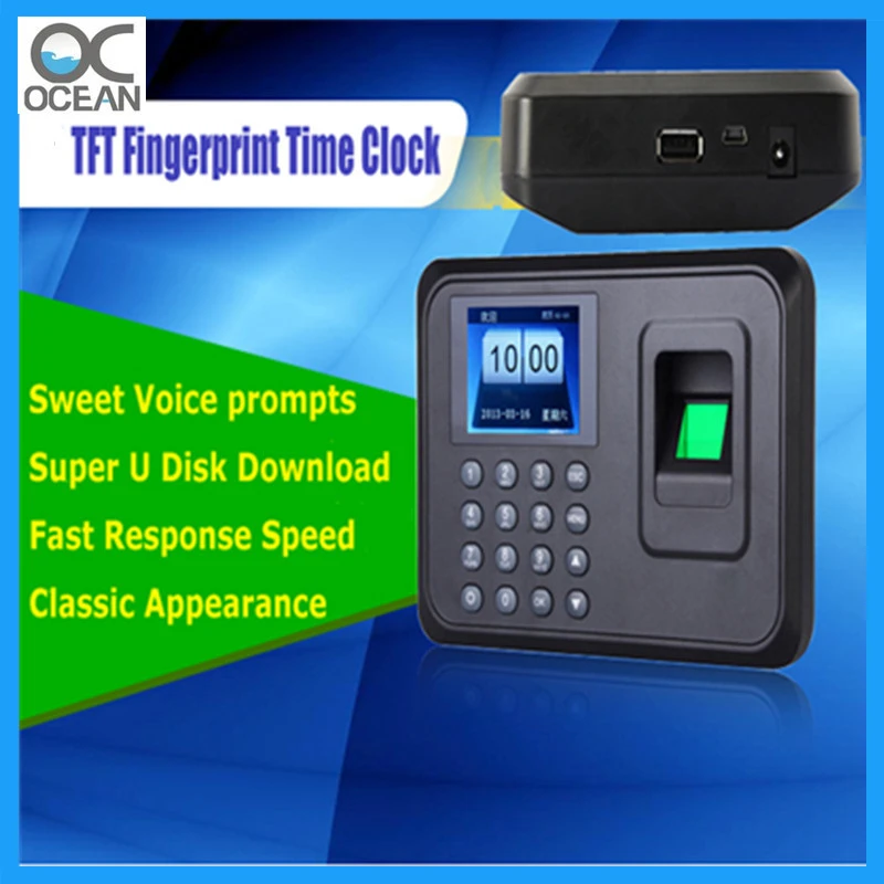 Biometric Fingerprint Time Clock Recorder Attendance Employee Digital