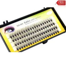 Звезд Цвета Индивидуальные Накладные ресницы 8/10/12 мм мягкая посадка наращивание ресниц толстом каблуке; стильная одежда; партия из 20 ярмарок в виде кролика анти-ресницы