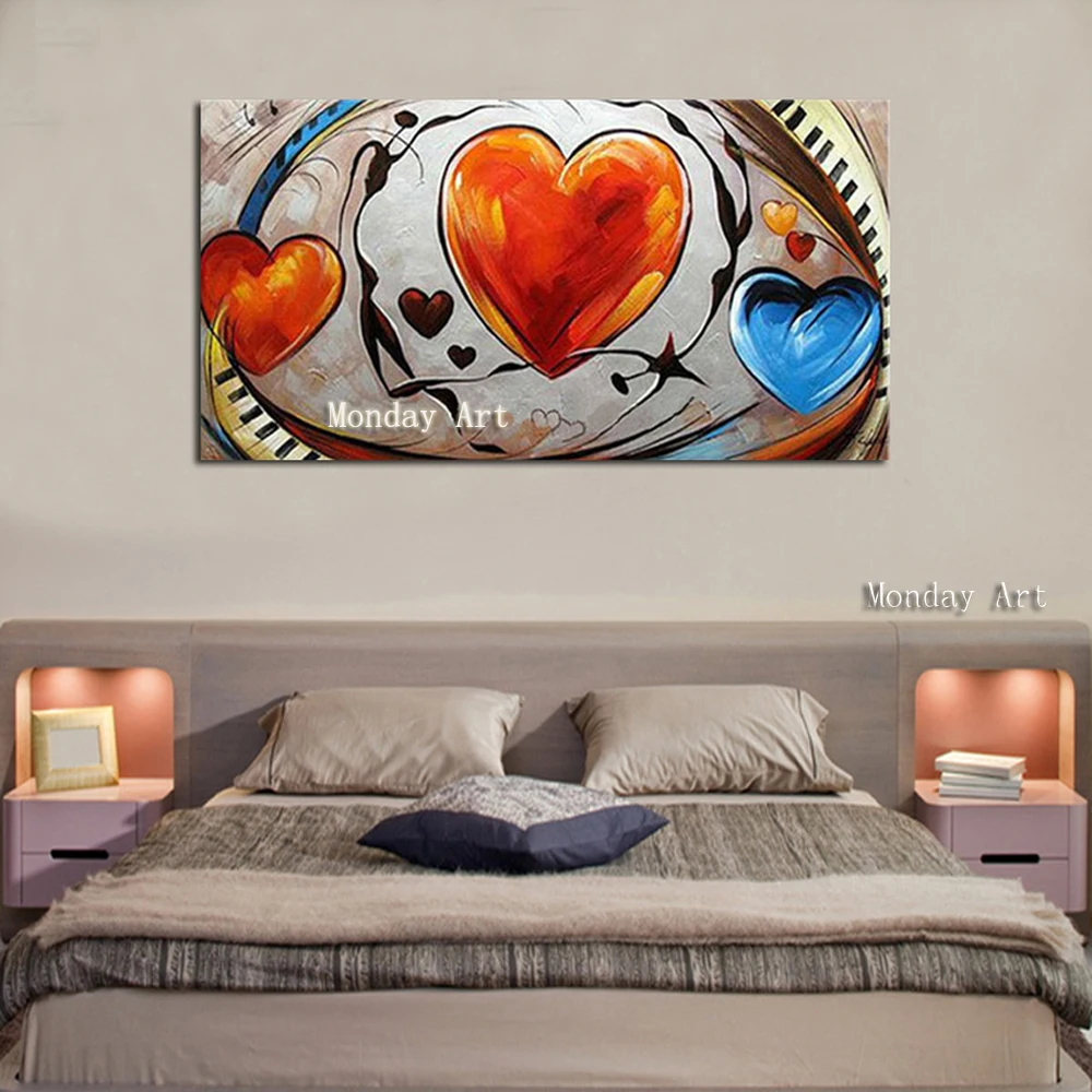 DD Modern-abstract-style-art-musical-notation-love-heart-oil-painting-hand-painted-colorful-painting-on-canvas (1)