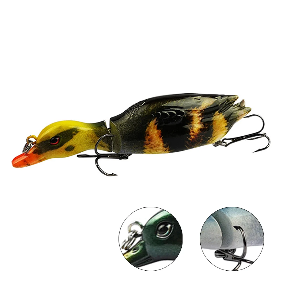  13cm PVC Fishing Lure 3D Floating Duck Fishing Lure Baits Swim Baits Fishing Tackle Tools Floating 