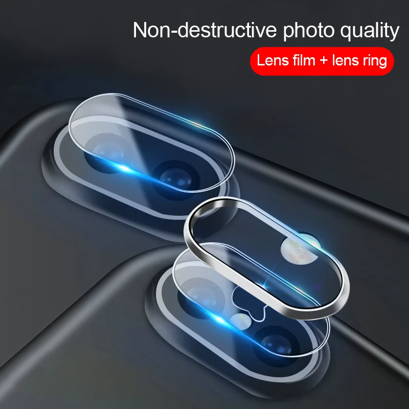 Защитная пленка для объектива камеры для iPhone XS Max XR X 8 7 6 6S Plus стекло для iPhone XR iPhone7 пленка из закаленного стекла+ заднее кольцо