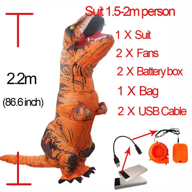 Purim Adult Men Inflatable Dinosaur Costume For Boys New Year Wonder Woman Dinosaur Rider Mascotte Fancy Dress t rex Costume (2)