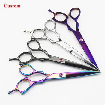 

Custom professional japan 440c steel 6 inch hair scissors cutting barber thinning hair scissor shears hairdressing scissors set