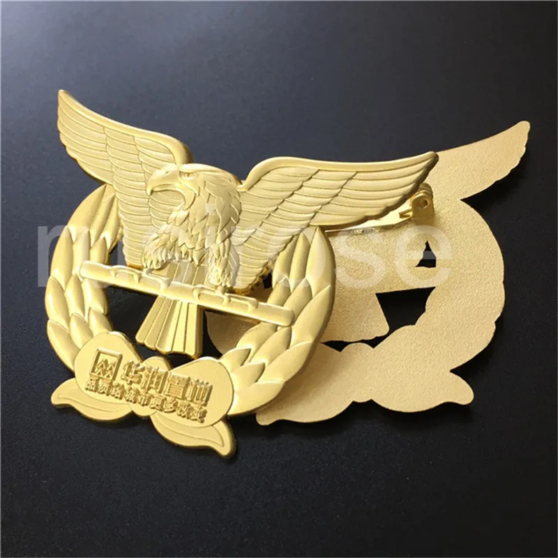 Personalized Hollow Eagle Wings Metal Badge Custom, Oem Gold Eagle, The