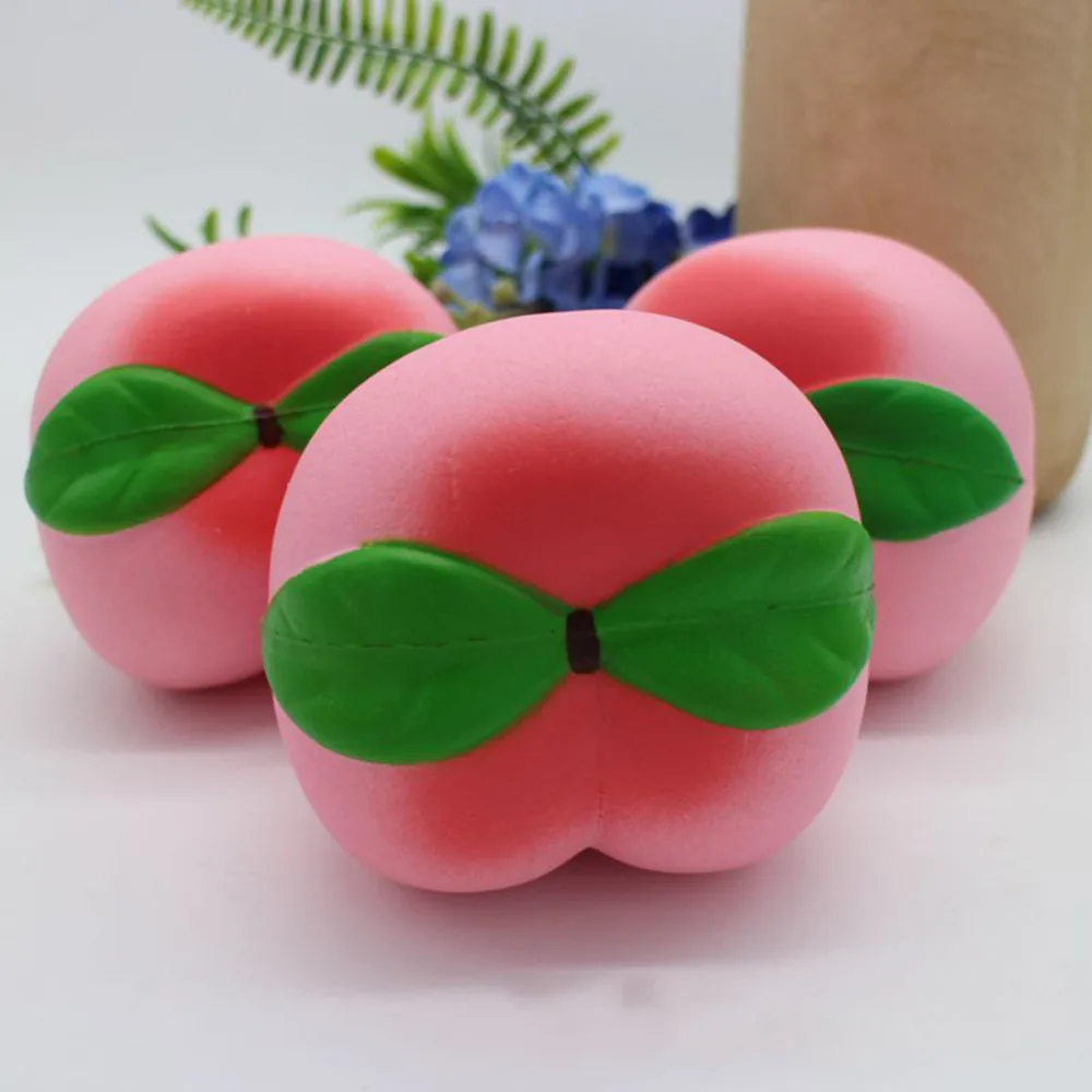 

10CM Squishy Toys Slow Rising Cream Scented Squeeze Doll Toy Kids Joke Props Pranks Maker Trick Novelty Anti Stress Red Peach