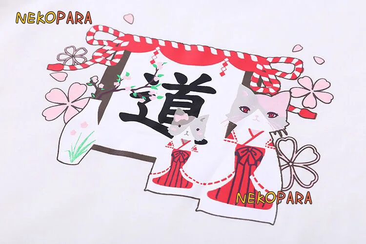 Женская толстовка с капюшоном Ikebana Neko Длинная в японском стиле изображением кота