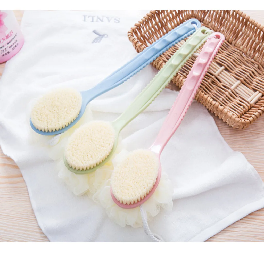 

Body Brush for Dry Skin Brushing Back Scrubber for Skin Exfoliating and Cellulite Plastic Bath Brush with Long Handle 19MAY21