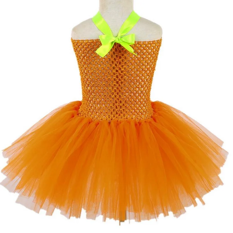 Платье для хэллоуинская пачка для девочек; костюмы для малышей; бальное платье с изображением тыквы; детская одежда; детское карнавальное