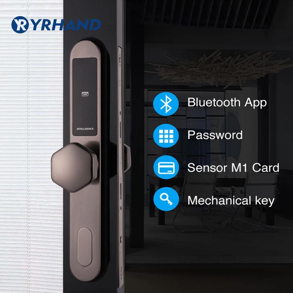 Умный дверной замок с Wi Fi цифровой поддержкой Bluetooth со штырьковым кодом и