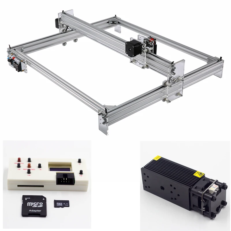 

3500mW Blue Laser 65*50cm Mini laser engraver Wood Engraving machine LaserGRBL control Offline Controller+Red Goggle Laser print