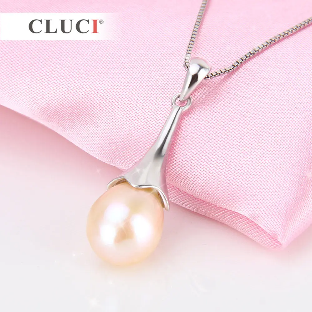 CLUCI 925 Высокое качество цветок подвеска-бутон аксессуары для жемчужные для изготовления украшений стерлингового серебра подвески в форме цветов ювелирные изделия