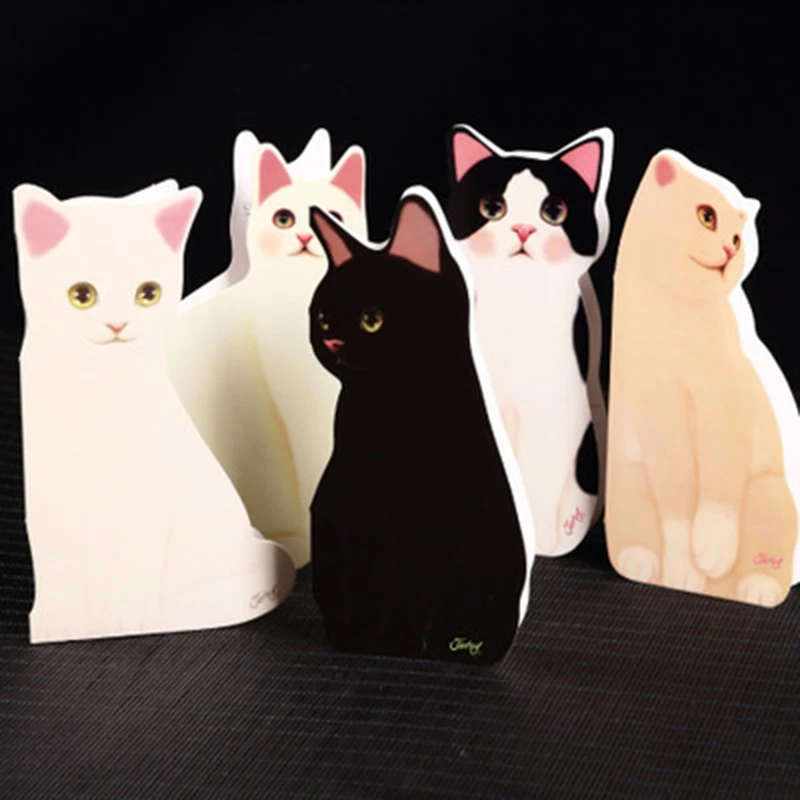 

3pcs/lot Korea Cute Catoon Black White Cat Christmas Greet Card Three-Dimensional Blessing Card With envelope School Office Set