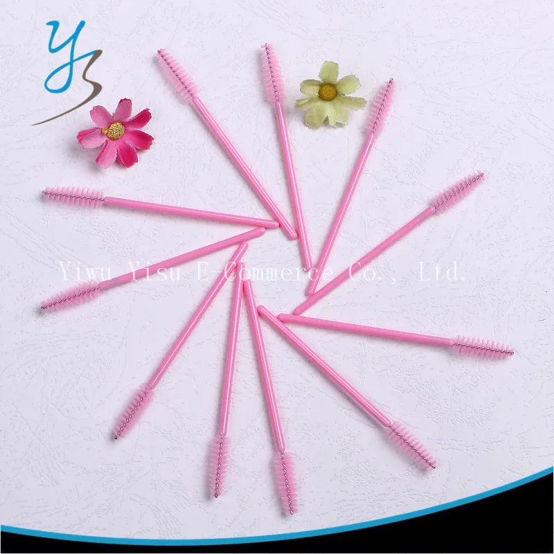 Pestana Escova One-off Descartável Cosméticos Rosa 2000 Pcs Nylon Mascara Aplicador Wand Maquiagem Ferramenta 6 Cheap Aplicador de sombra