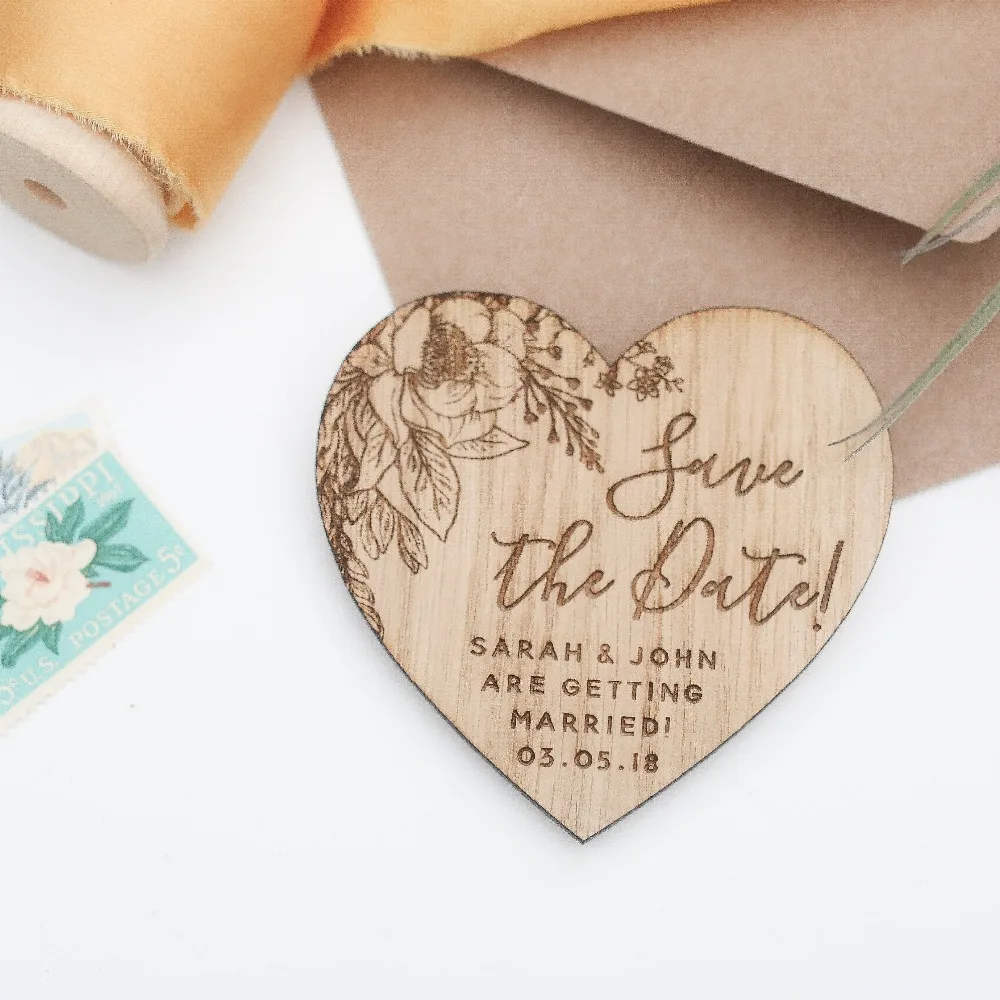 

Wedding Save the Date Magnets, Wooden wedding gifts for guests,Custom Wedding invitations, Rustic favor magnets ,Wedding invitat