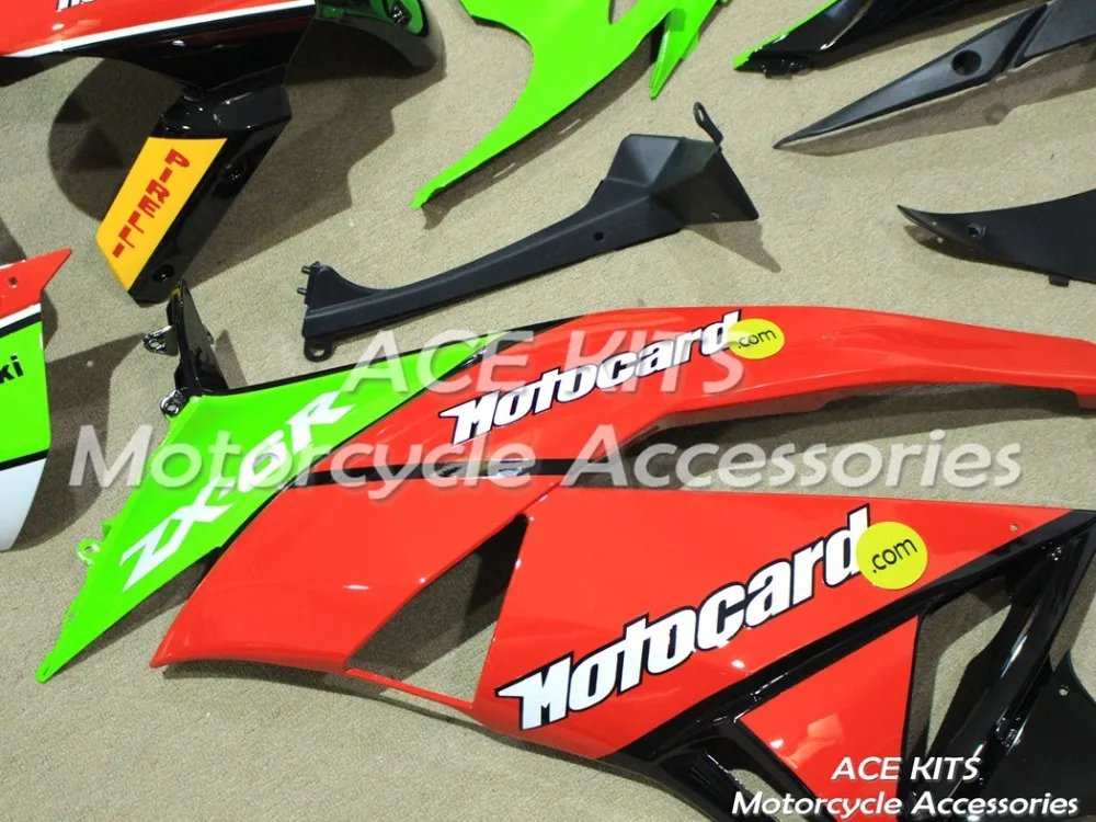 Мотоциклетный обтекатель abs для kawasaki Ninja ZX6R 636 2009 2010 2011 2012 впрыска топлива bodywor все сорта цветной № 34