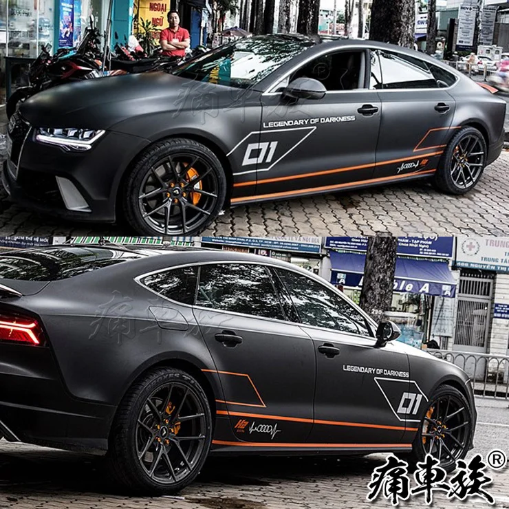 Автомобильные наклейки для Audi A7 с цветами RS7, автомобильные наклейки для украшения кузова, наклейки для модификации A4L A6L A5 Q3 S3 S5