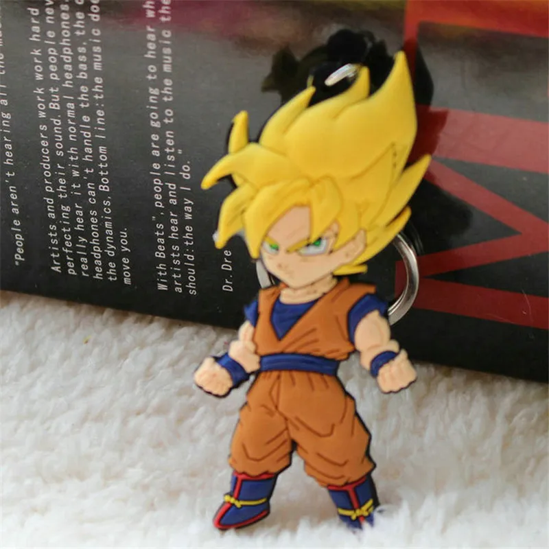Аниме фигурки Жемчуг дракона Z Обезьяна Сон Гоку Супер Saiyan ПВХ брелок Подвеска