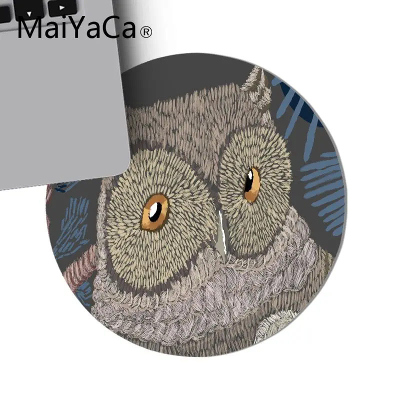 MaiYaCa Настольный коврик Совы глаза краски офисные мыши геймер мягкий круглый коврик для мышки с аниме индивидуальные картинки черный мягкий коврик для мыши геймер