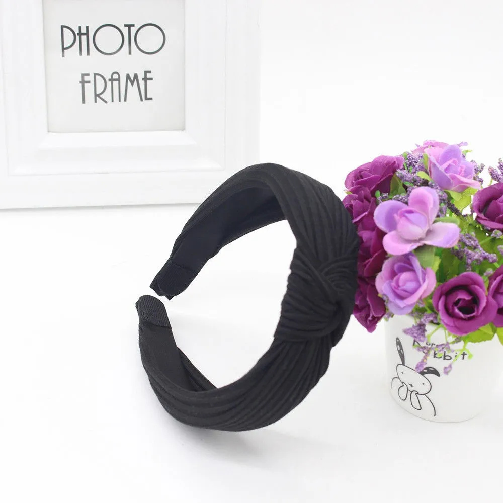 Винтажные аксессуары для волос оголовье Для женщин scrunchie модная головная повязка заколка-Твистер бантом с поперечной шнуровкой Тюрбан повязка* 0,25/1,6