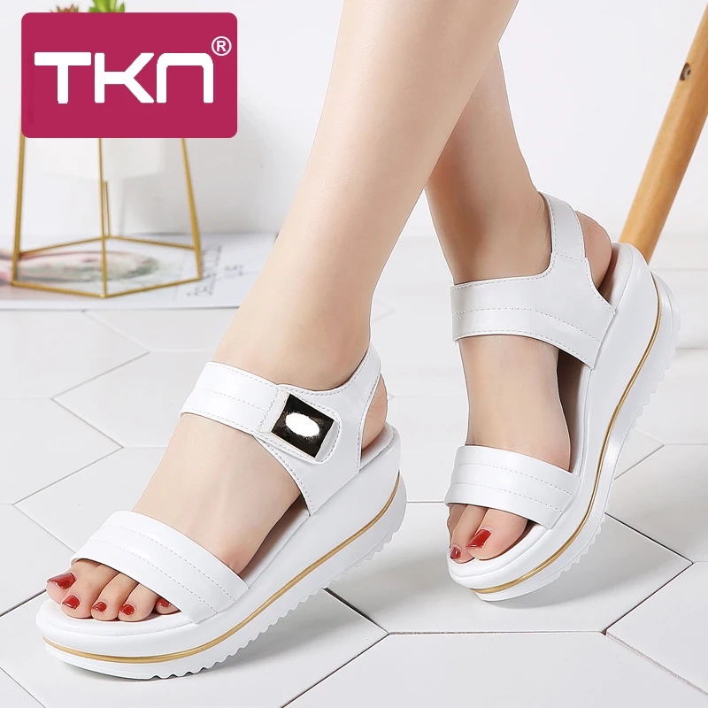 cheap white platform sandals