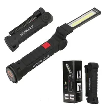 

YHINT COB LED worklight USB build-in rechargeable 14500 battery flashlight magnet car repair lamp 360 foldable light lanterna