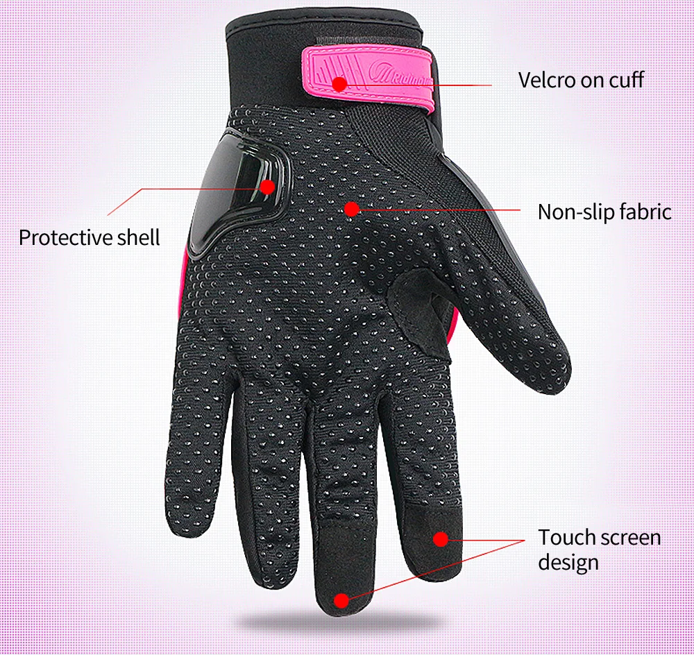 Motorcycle Gloves for Men Woman Breathable Non-slip Touch Screen Riding Racing Driving Outdoor Sport Protective Gloves MCS-21