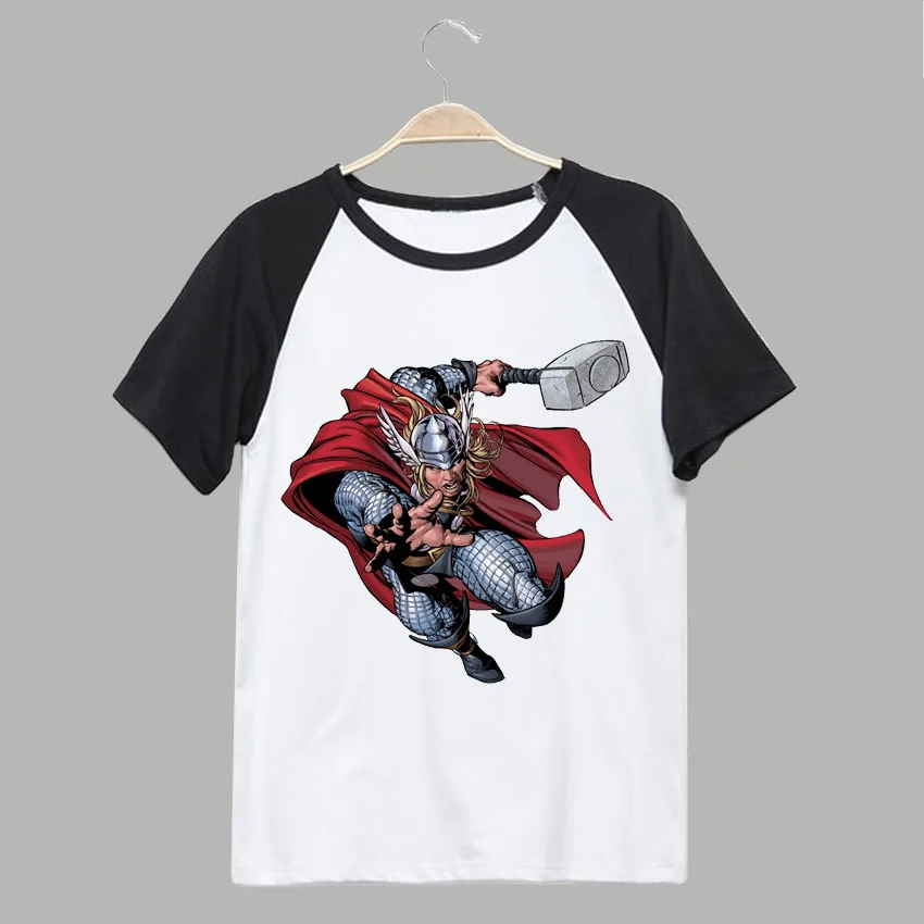 Thor with a hammer cartoon comics charactor printing men women size t shirtt shirtmen t shirtt