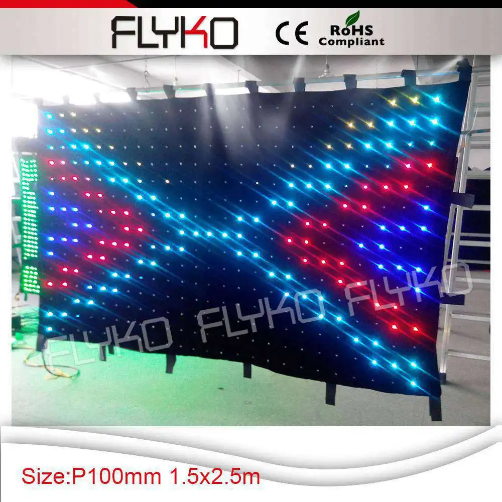 P10cm DJ оформления стенда LED модный дизайн xxx видео экран под занавес маленький размер 1.5 м х 2.5 м ширина
