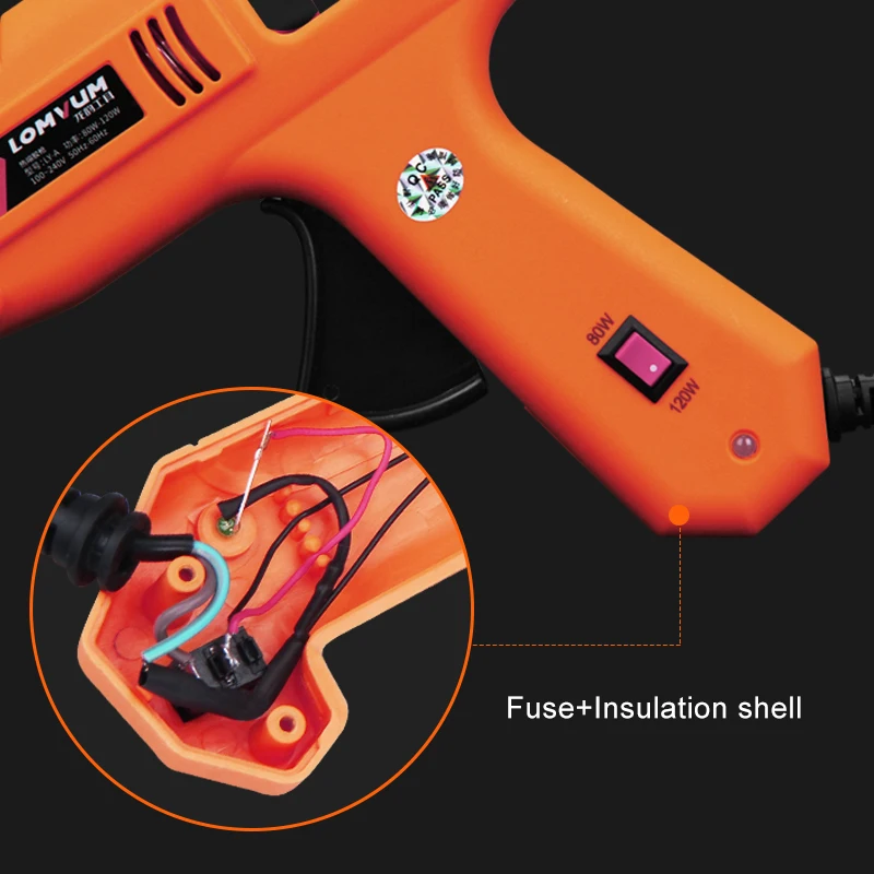 Пистолет клеевой LOMVUM с клеевыми стержнями 80/100/120 Вт|glue gun|melt glue gunelectric gun |