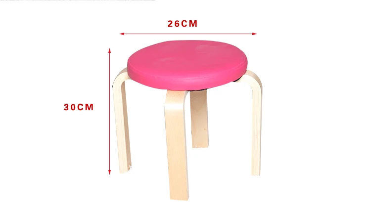 Curved Wooden Household Bench Creative Round Simple And