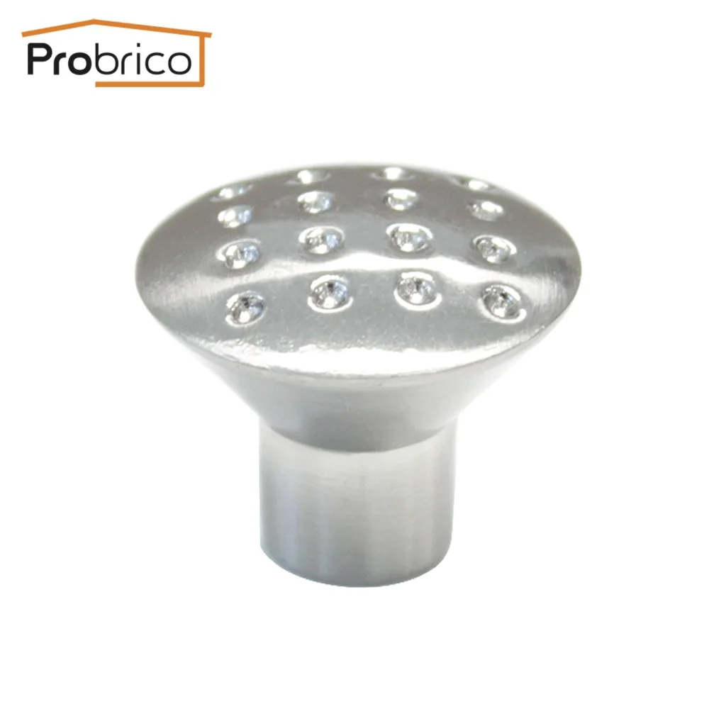 

Probrico Morden Round Furniture Drawer Knob 20Pack PS2699DBSN Zinc Alloy Brushed Satin Nickel Kitchen Cabinet Knob Cupboard Pull