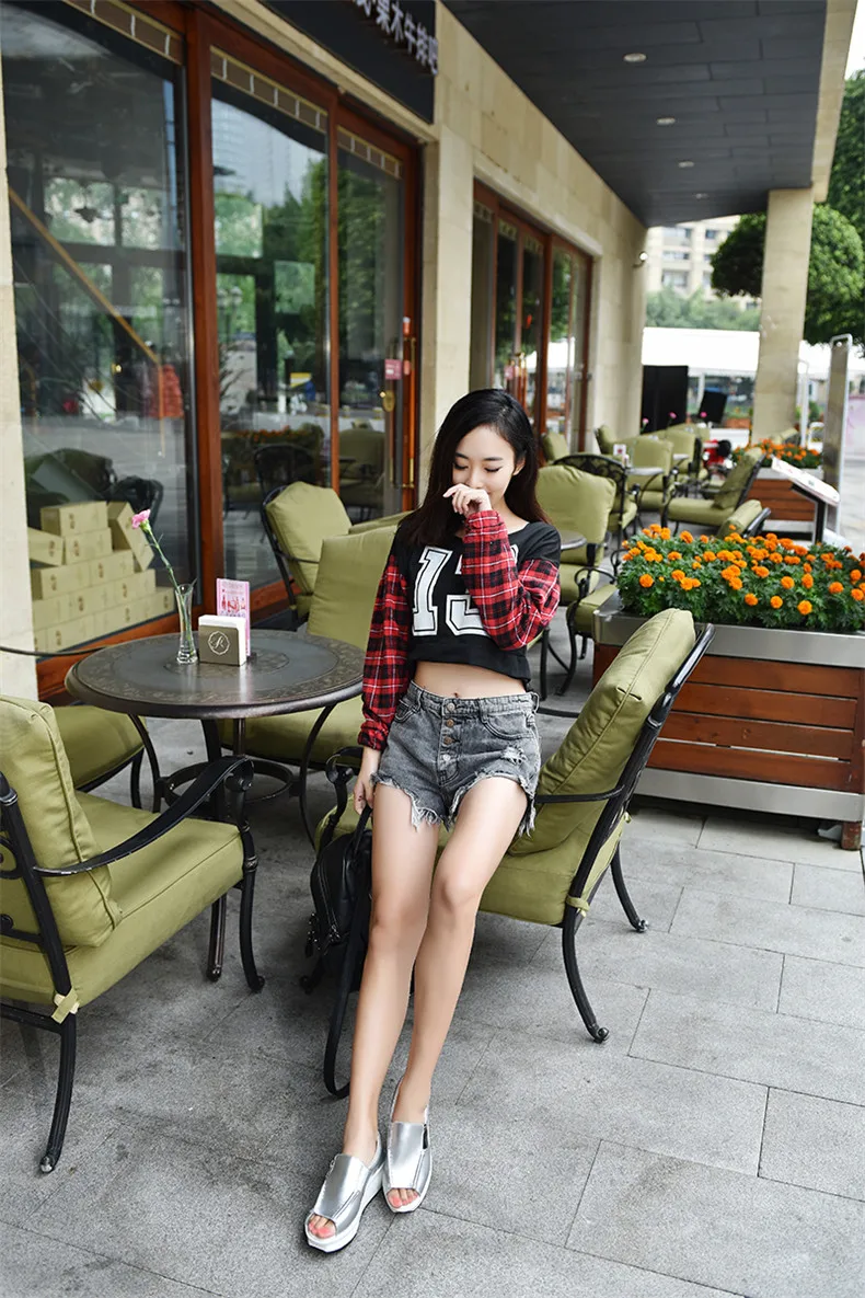 2019 Fashion Summer Women Sandals Wedges Sandals Ladies Open Toe Round Toe Zipper Silver White Platform Sandals Shoes (8)