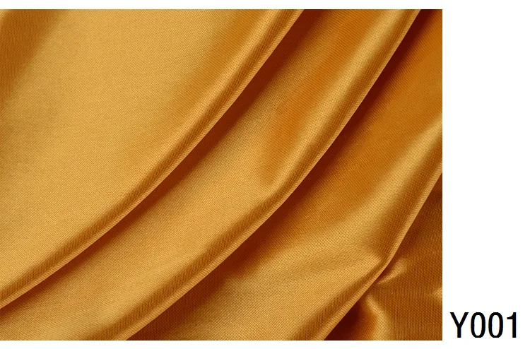 Искусственный шелк атлас Ткань для свадьбы День рождения оформление сцены Ткань Таблица, Подарочная коробка подкладка желтого золота Цвет - Цвет: Y001