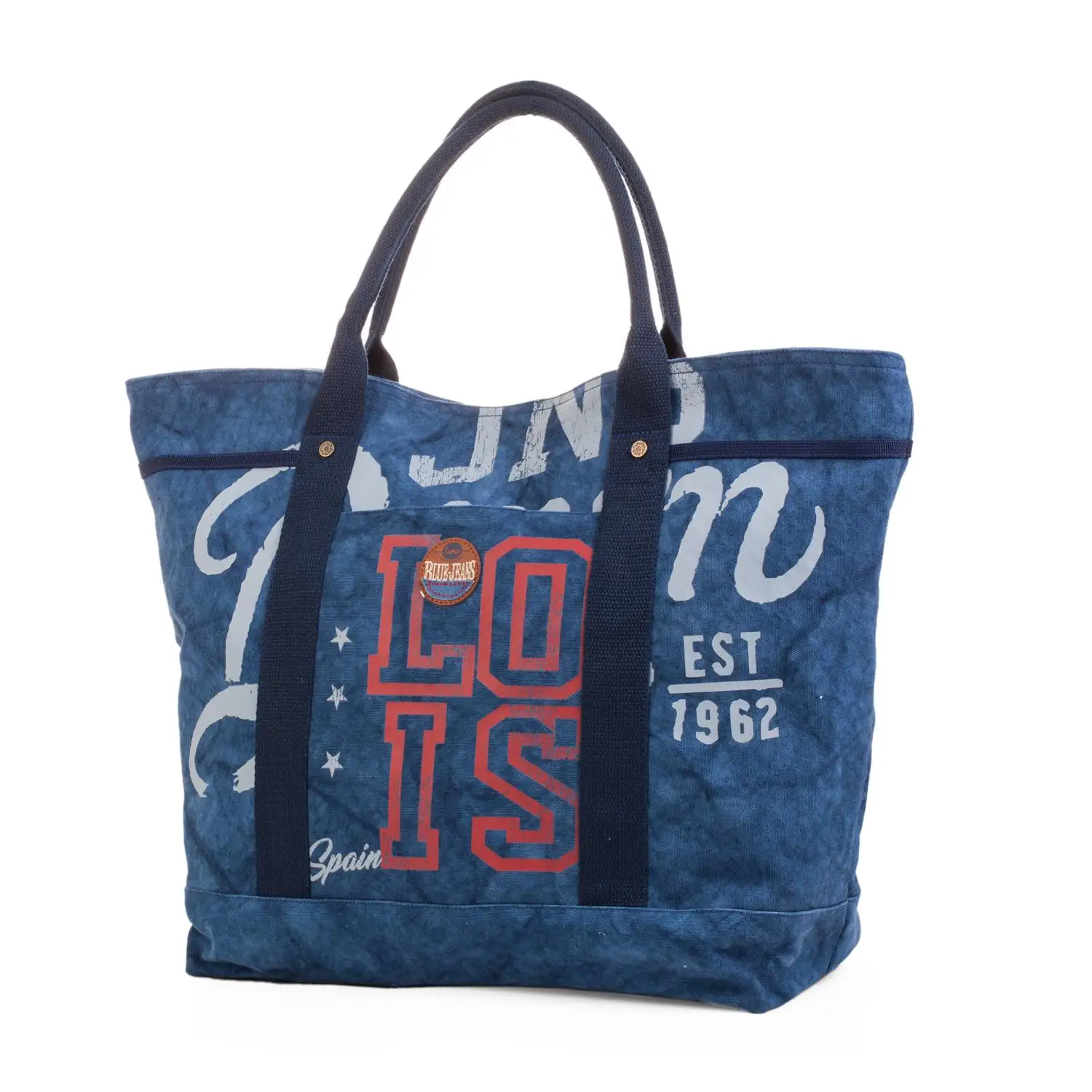 Lois Collectables Hawaii Type made handbag Shopping With Double Handle Canvas Blue Color 91203 | Багаж и сумки