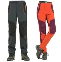 4XL Men&Women’s Winter Inside Fleece Thermal Pants Outdoor Sports Brand Cloting Camping Hiking Skiing Male&Female Trousers MA033