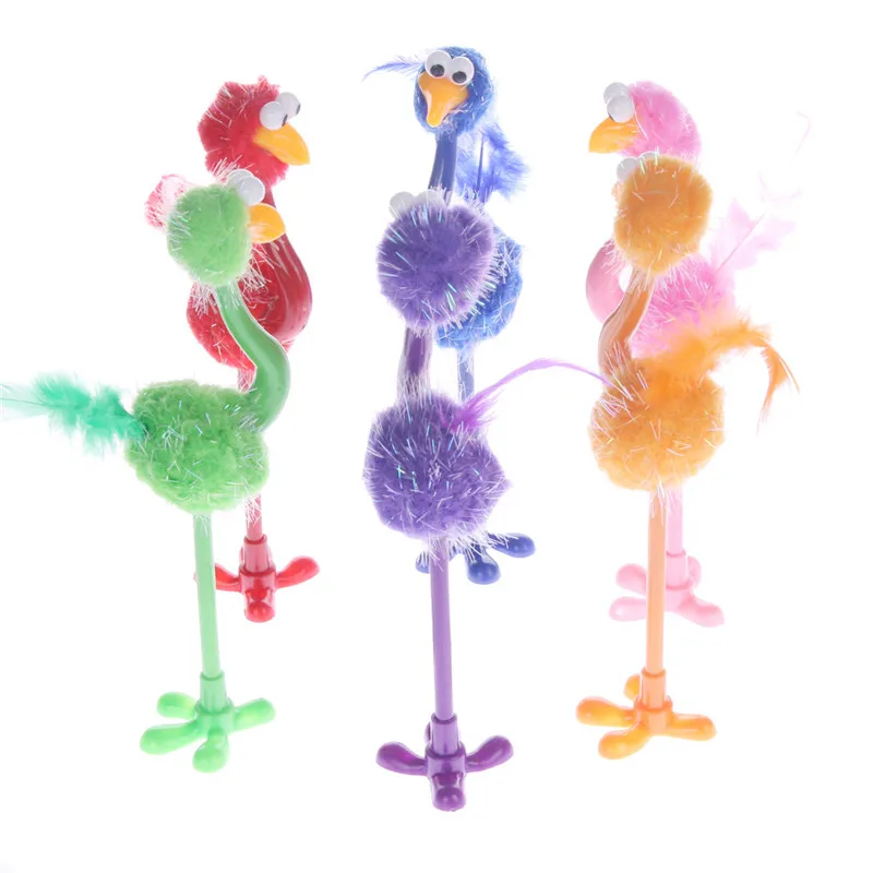1 шт. креативная шариковая ручка страуса 0,5 мм пластиковый держатель шариковая ручка школьные офисные письма