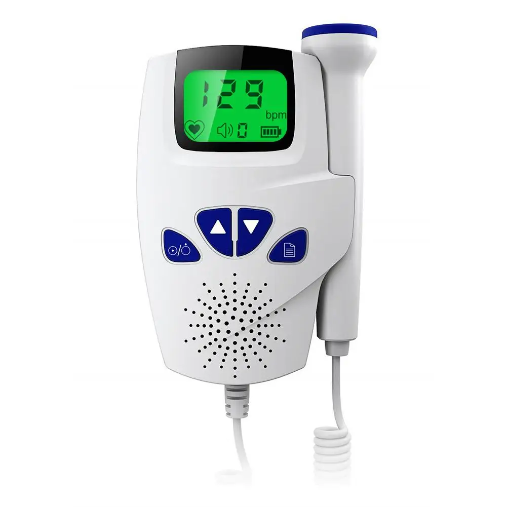 

Hot Ultrasonic Pregnancy Fetal Doppler LCD Detector Portable Baby Heart Rate Monitor