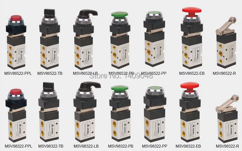 2 положения 3 ходовые ручные тормозные клапаны 1/4 дюймов ручной механический клапан MSV98322-EB/PPL/TB/LB/PB/PP/R пневматический ручной регулирующий клапан