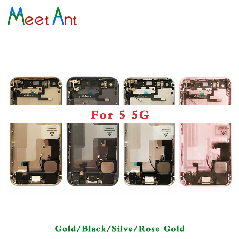 

AAA For iphone 5 5G / 5S / SE Back Middle Frame Chassis Full Housing Assembly Battery Cover Door Rear with Flex Cable + Tool
