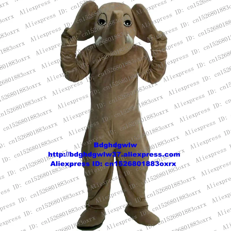 Светло-коричневый цвет слон Elephish костюм талисмана для взрослых, Герой мультфильма детская площадка профессиональная сценическая магия zx644