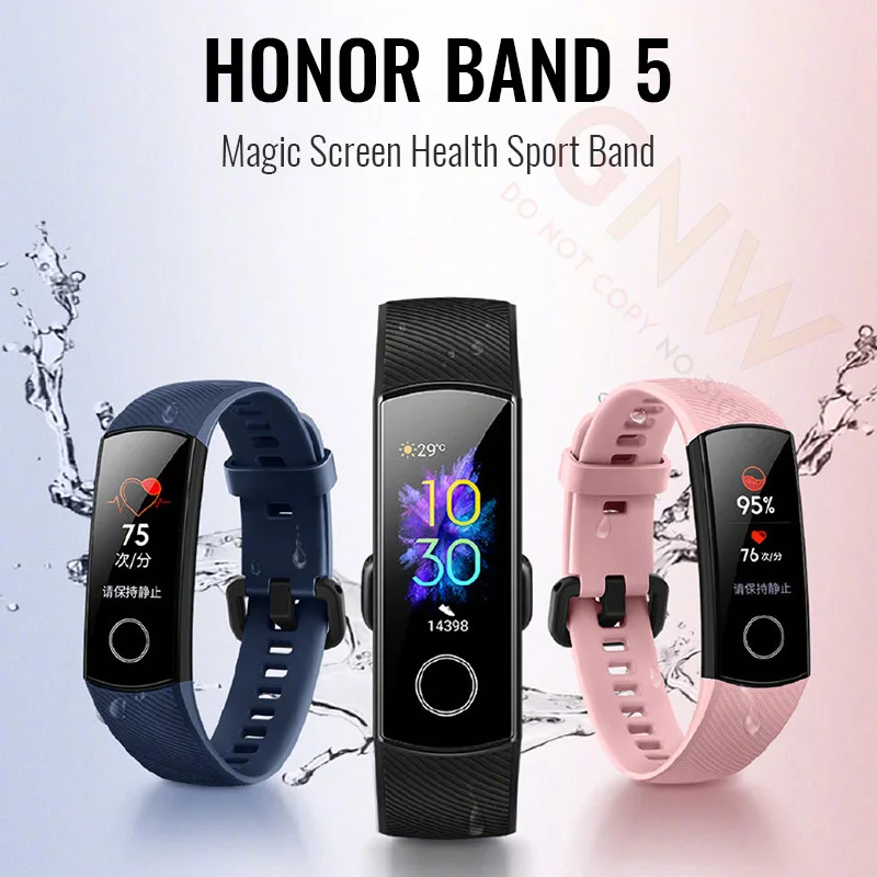 Оригинальный Смарт браслет Huawei Honor Band 5 цветной сенсорный экран с оксиметром