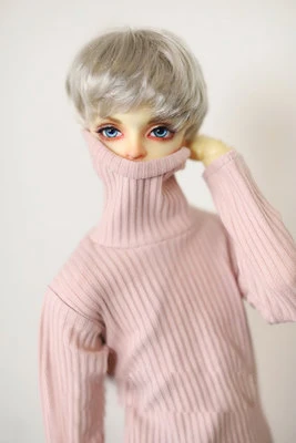 BJD doll colthes с высоким воротником, полосатый свитер с лацканами в полоску для 1/3 1/4 BJD DD SD MSD MDD SD17, аксессуары для одежды Uncle SSDF2 - Цвет: pink