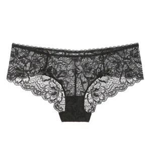 Varsbaby Women's Floral Lace Underwear Beautiful Low-Rise Panties