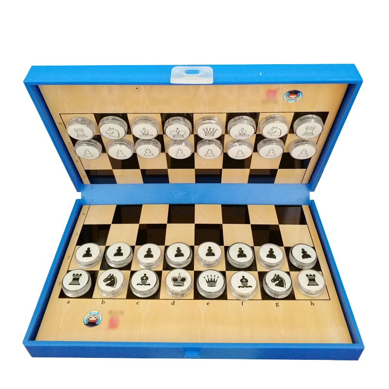 

Hot Portable Folding Box Chess Set Exquisite Magnetic Plastic Chess Sets For Friends Children&Kid Entertainment Gift Board Games