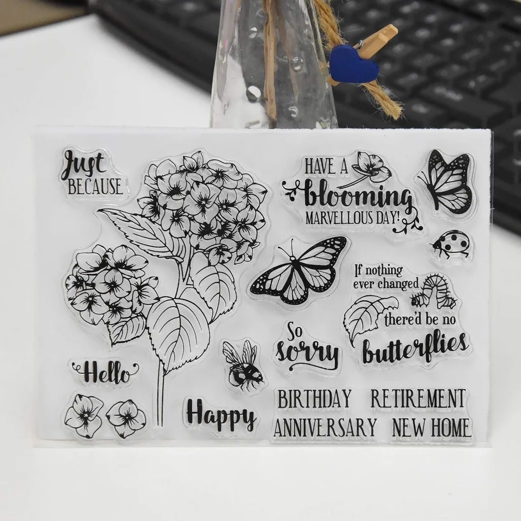 

2019 New Stamps Cards Making Silicone Stamps Flower DIY Scrapbook Embossing Album Decor Drop Shipping